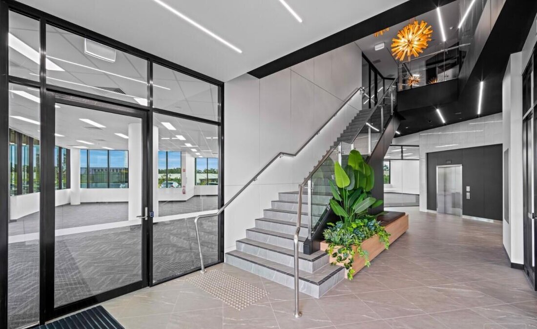 1 Zupp Drive, Ormeau — lobby staircase and lift lobby