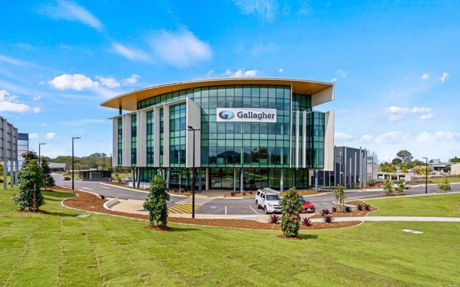 1 Zupp Drive, Ormeau — building exterior with Gallagher signage