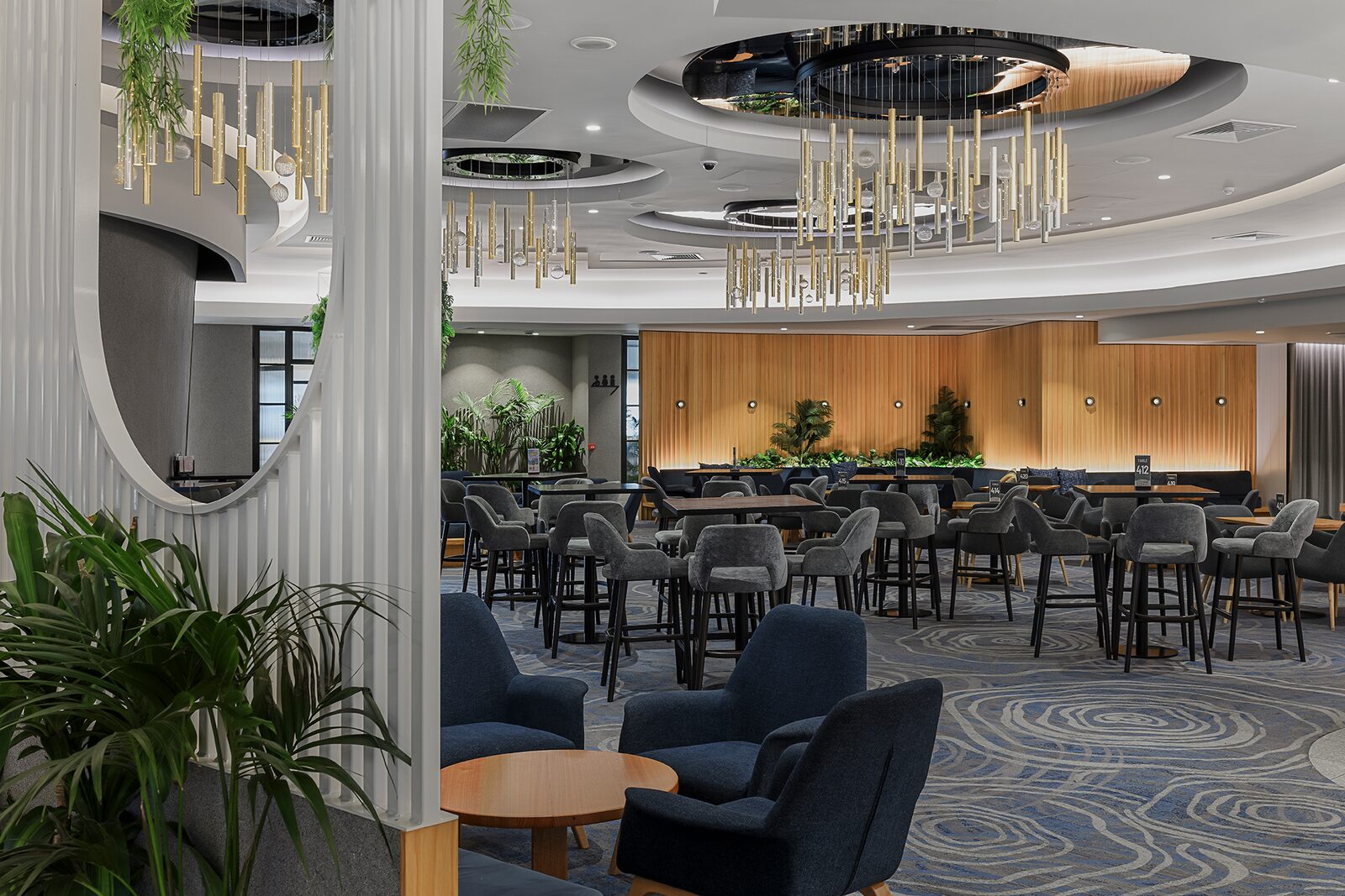 Easts Leagues Club — lounge seating and dining area