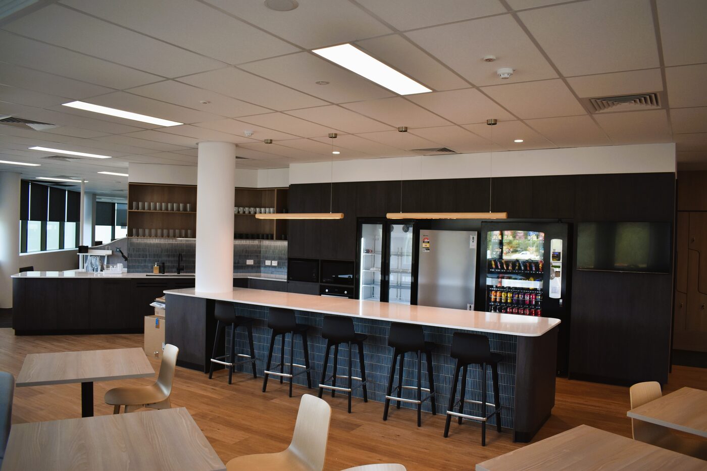 Gallaghers Gold Coast — staff breakout kitchen and bar seating