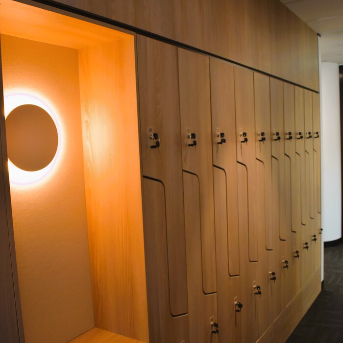 Gallaghers Gold Coast fitout — end-of-trip locker facilities