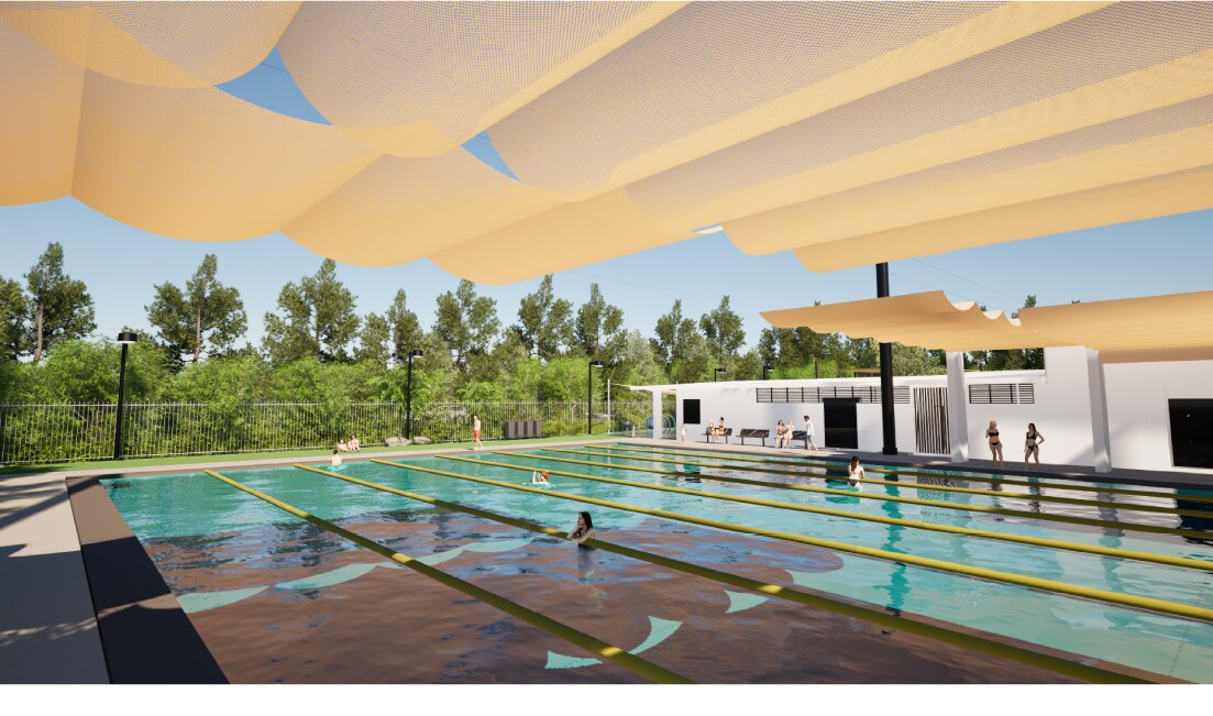 Mudgeeraba Aquatic Centre — new 25m 7-lane pool, concept render