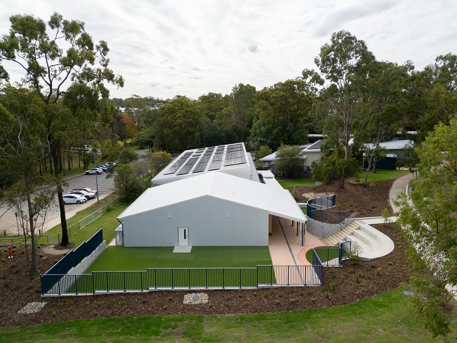 Narangba State School New Music Hall — aerial view